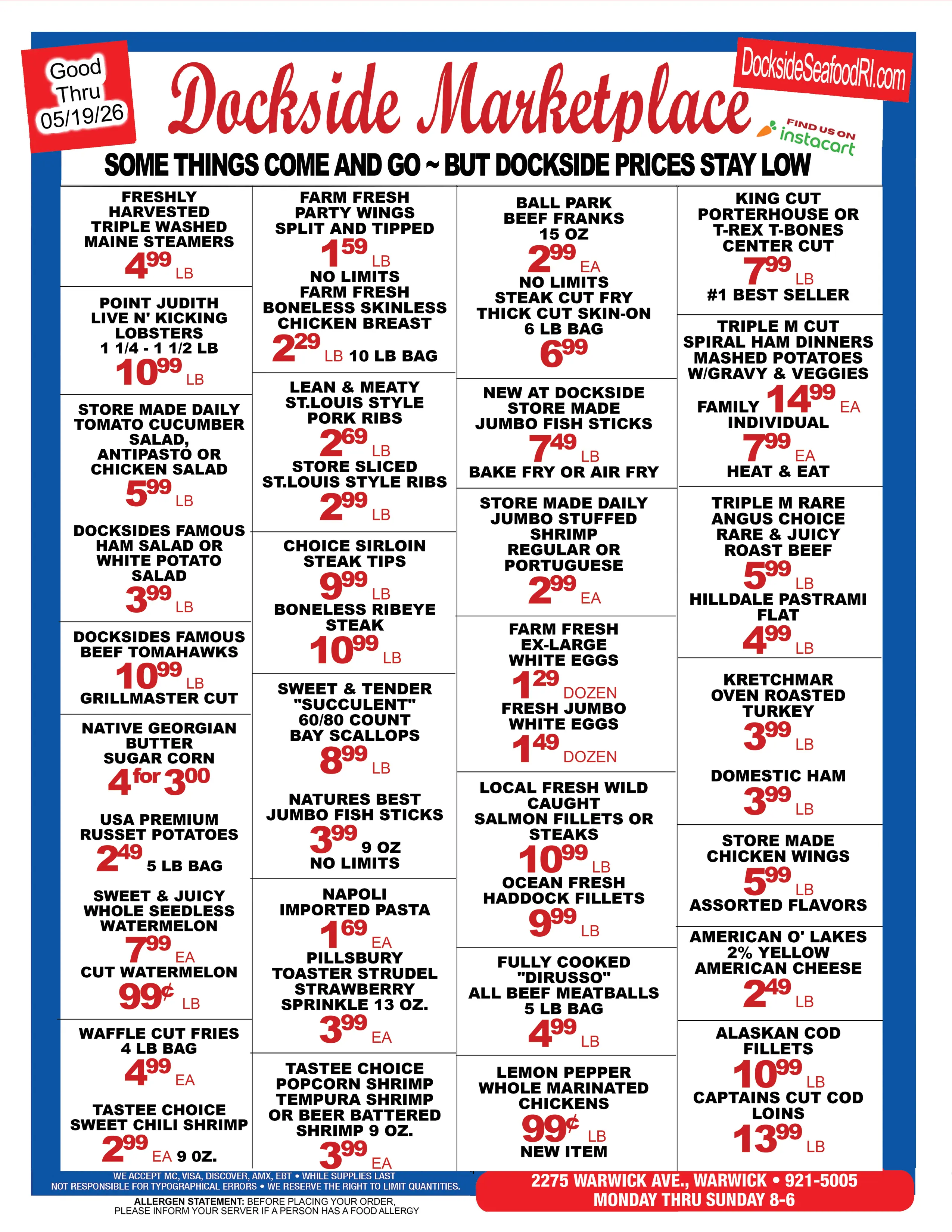 Weekly specials flyer